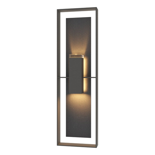 Shadow Box Tall Outdoor Sconce with Slate