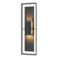 Shadow Box Tall Outdoor Sconce with Slate