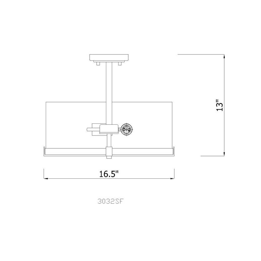 Callista 3-Light Semi Flush Mount