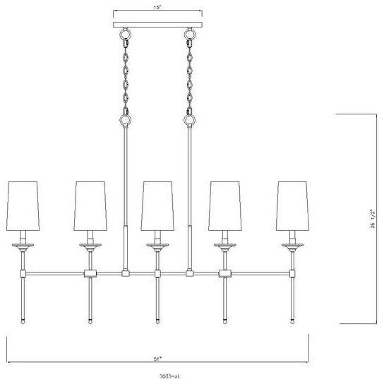 Emily 5-Light Chandelier