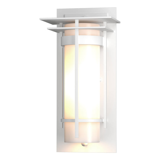 Banded Small Outdoor Sconce with Top Plate