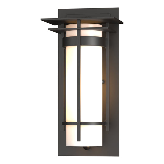 Banded Small Outdoor Sconce with Top Plate