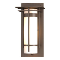 Banded Small Outdoor Sconce with Top Plate
