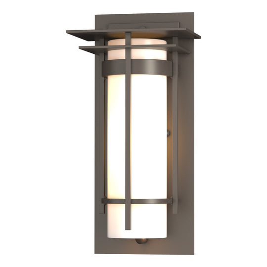 Banded Small Outdoor Sconce with Top Plate