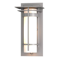 Banded Small Outdoor Sconce with Top Plate