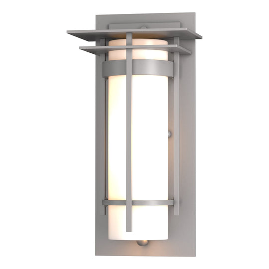 Banded Small Outdoor Sconce with Top Plate