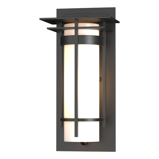 Banded Small Outdoor Sconce with Top Plate