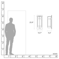 Banded Extra Large Outdoor Sconce with Top Plate