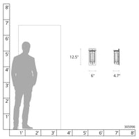 Torch Small Outdoor Sconce with Top Plate