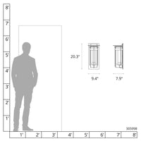 Torch Large Outdoor Sconce with Top Plate