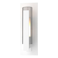 Vertical Bar Fluted Glass Small Outdoor Sconce