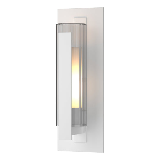 Vertical Bar Fluted Glass Medium Outdoor Sconce
