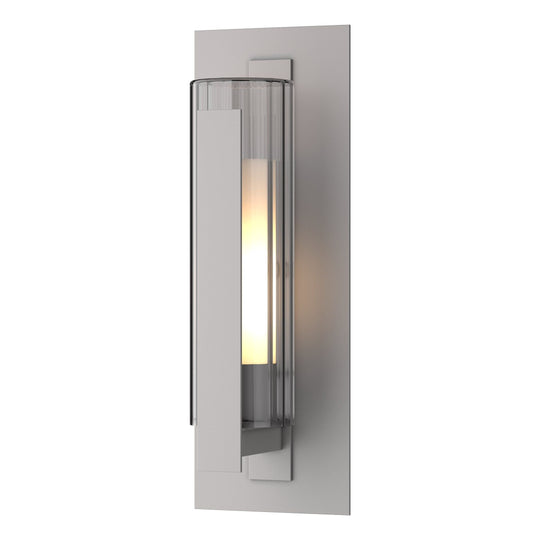 Vertical Bar Fluted Glass Medium Outdoor Sconce