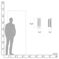 Vertical Bar Fluted Glass Medium Outdoor Sconce