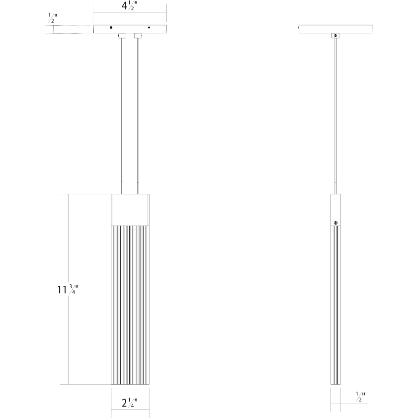 V Panels Thin Pendant