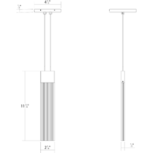 V Panels Thin Pendant
