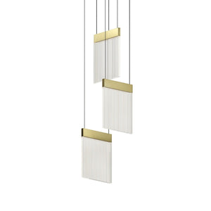 V Panels 3-Light Pendant