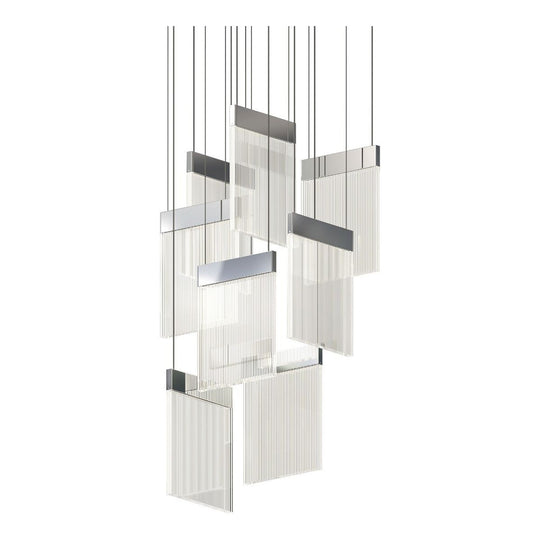 V Panels 8-Light Pendant