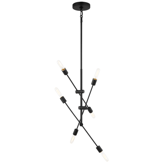 Axis 6-Light Medium Chandelier (with Bulbs)