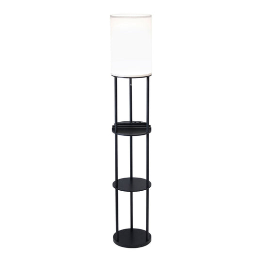 Charging Station Shelf Floor Lamp