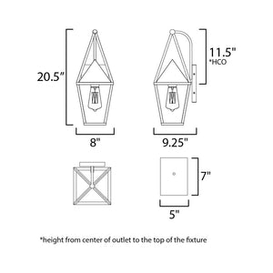 Bavaria 1-Light Outdoor Wall Sconce