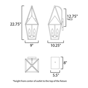 Bavaria 2-Light Large Outdoor Wall Sconce