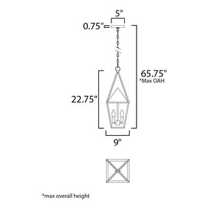 Bavaria 2-Light Large Outdoor Pendant