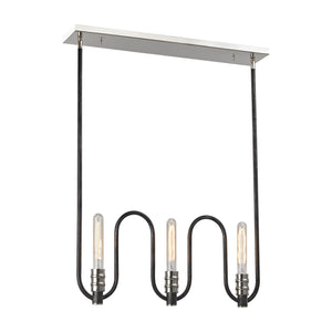 Continuum 2" Wide 3-Light Linear Chandelier