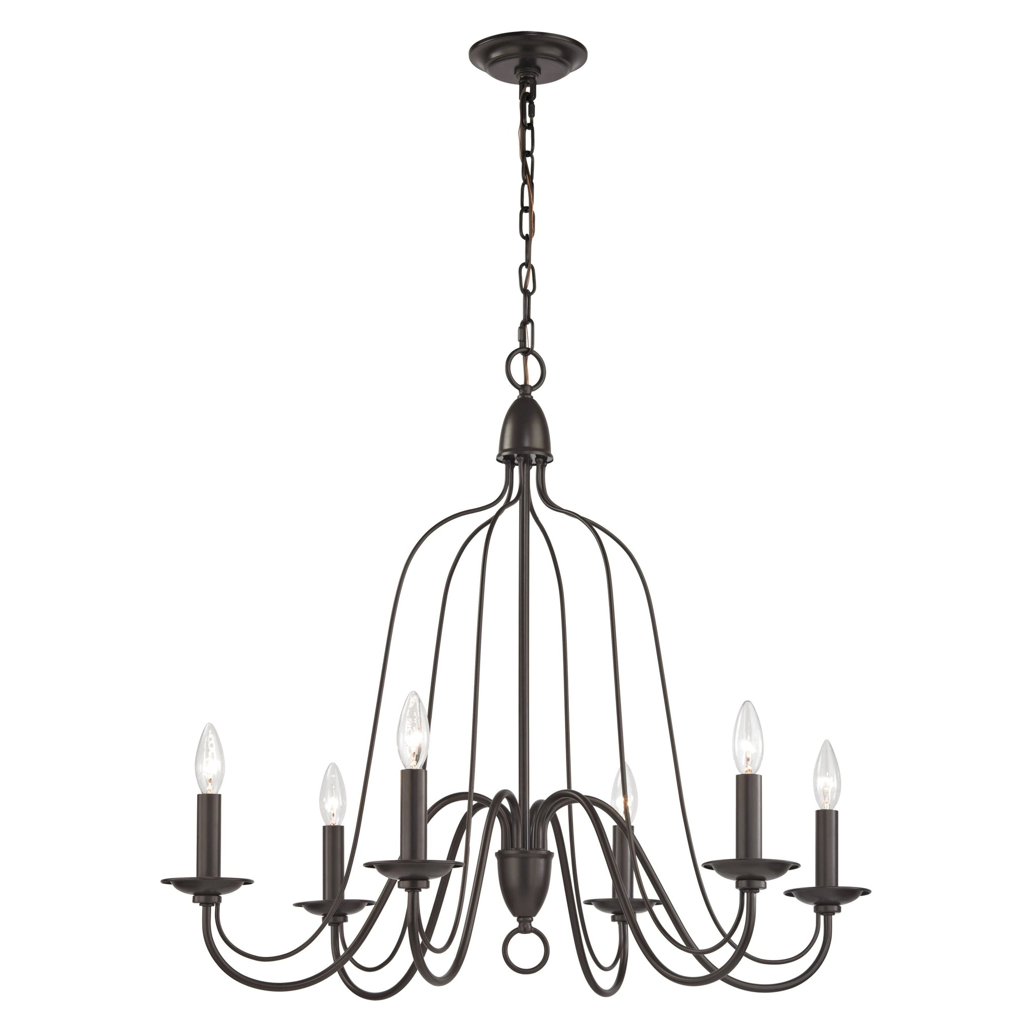 Monroe 30" Wide 6-Light Chandelier