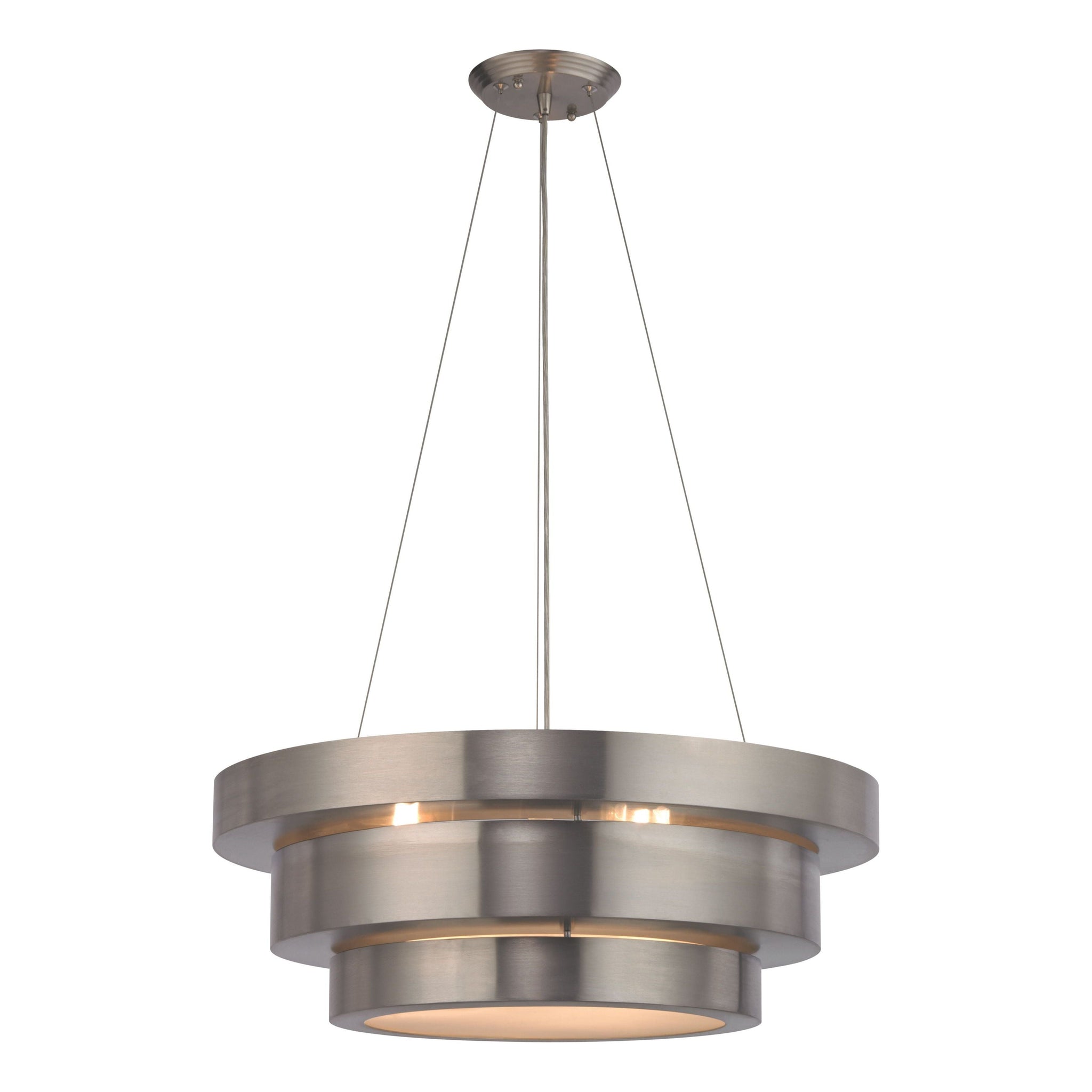 Layers 22" Wide 3-Light Chandelier