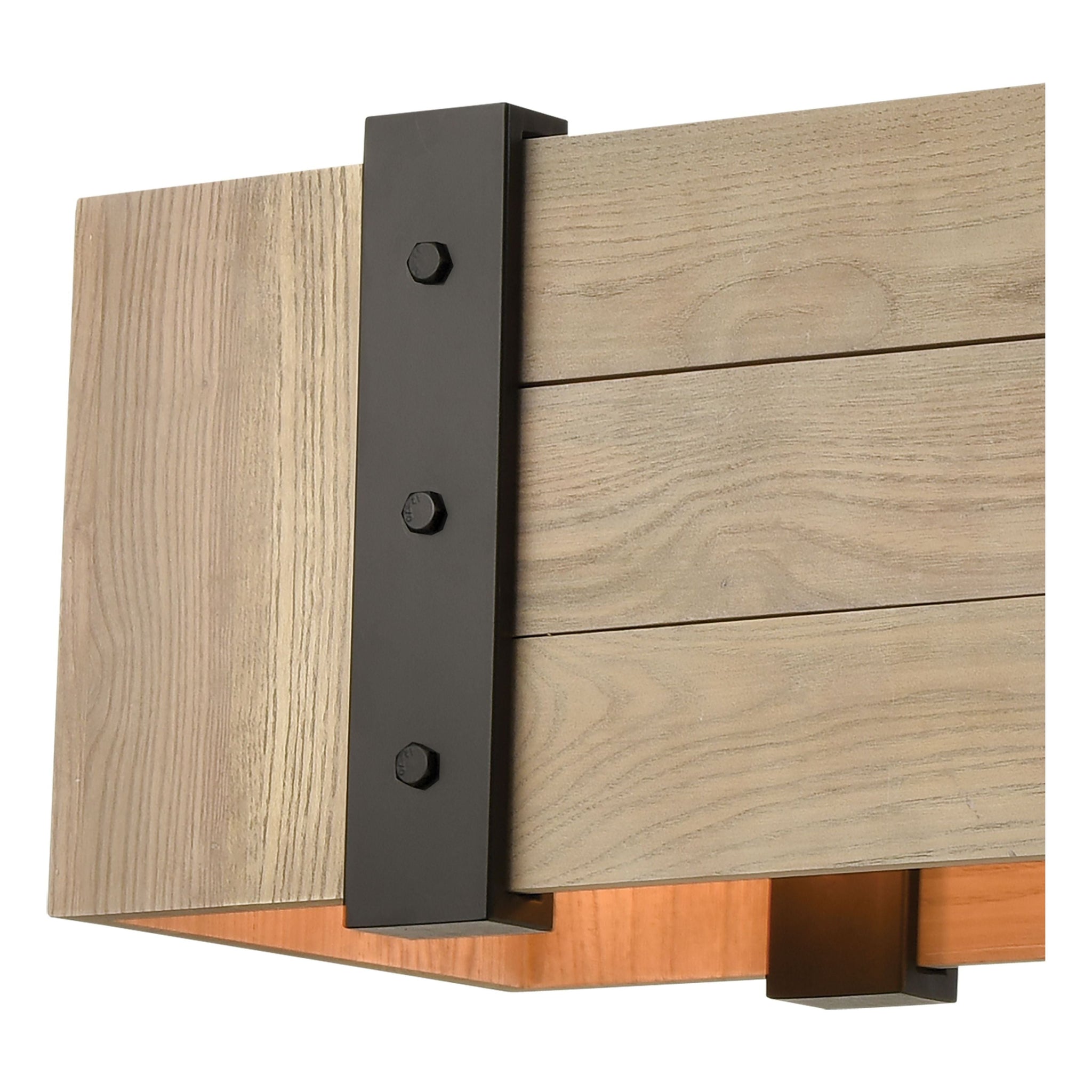 Wooden Crate 40" Wide 5-Light Linear Chandelier