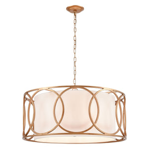 Ringlets 28" Wide 6-Light Chandelier