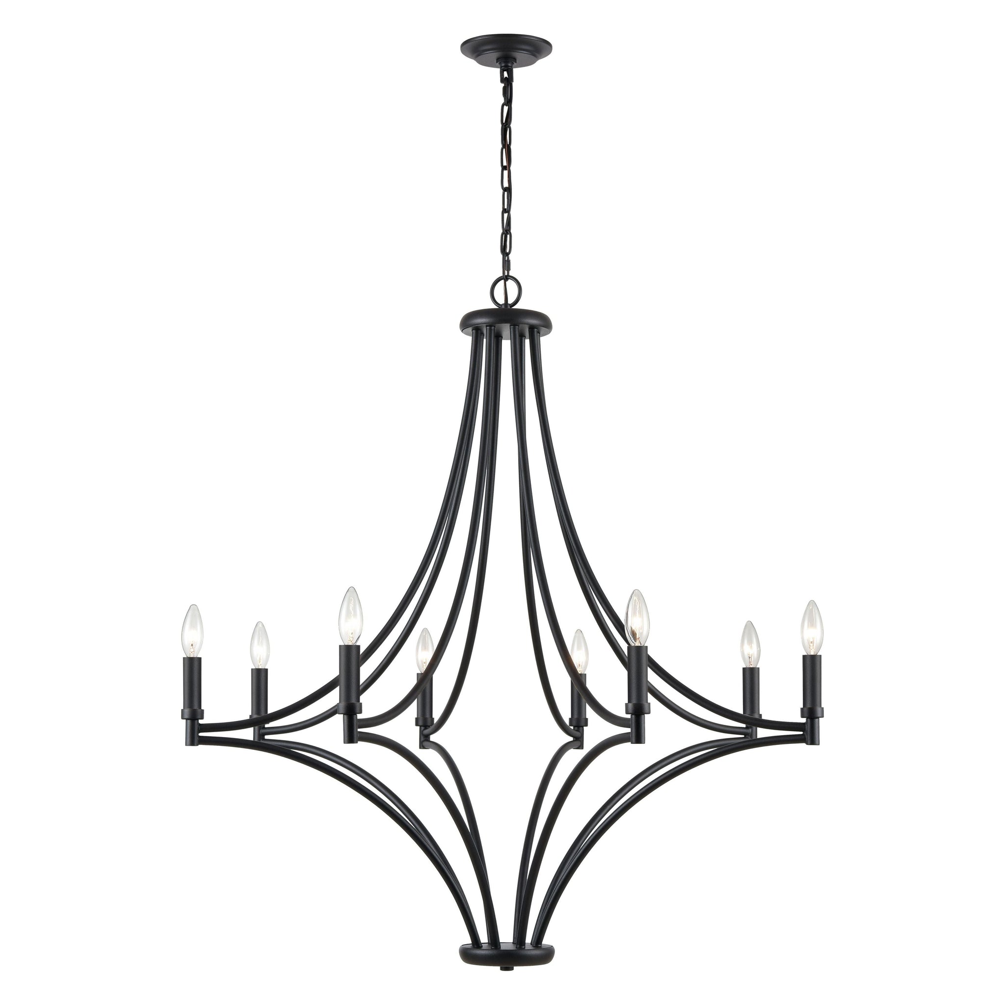 Spanish Villa 36" Wide 8-Light Chandelier