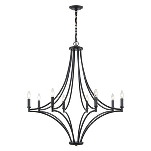 Spanish Villa 36" Wide 8-Light Chandelier