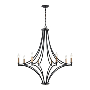 Spanish Villa 36" Wide 8-Light Chandelier