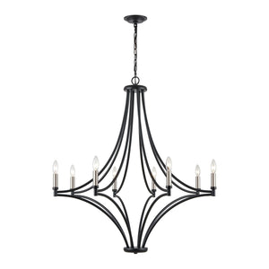 Spanish Villa 36" Wide 8-Light Chandelier