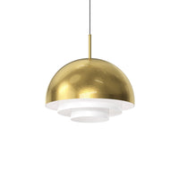 Modern Tiers 16" Dome LED Pendant