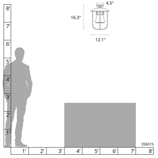 Erlenmeyer Outdoor Semi-Flush