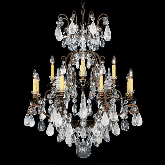 Renaissance Rock Crystal 13-Light Chandelier