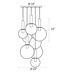 Bubbles 8-Light Pendant