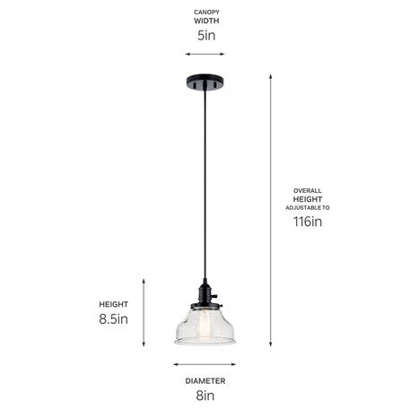 Avery 8.5" 1-Light Bell Mini Pendant