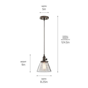 Avery 9" 1-Light Cone Mini Pendant