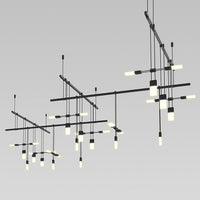Suspenders 36" 5-Bar Zig Zag with Etched Chiclet Luminaire Combo