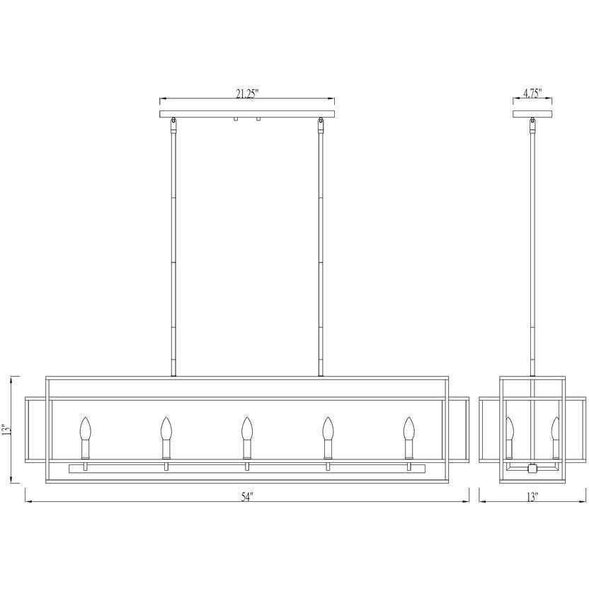 Titania 10-Light Linear Suspension