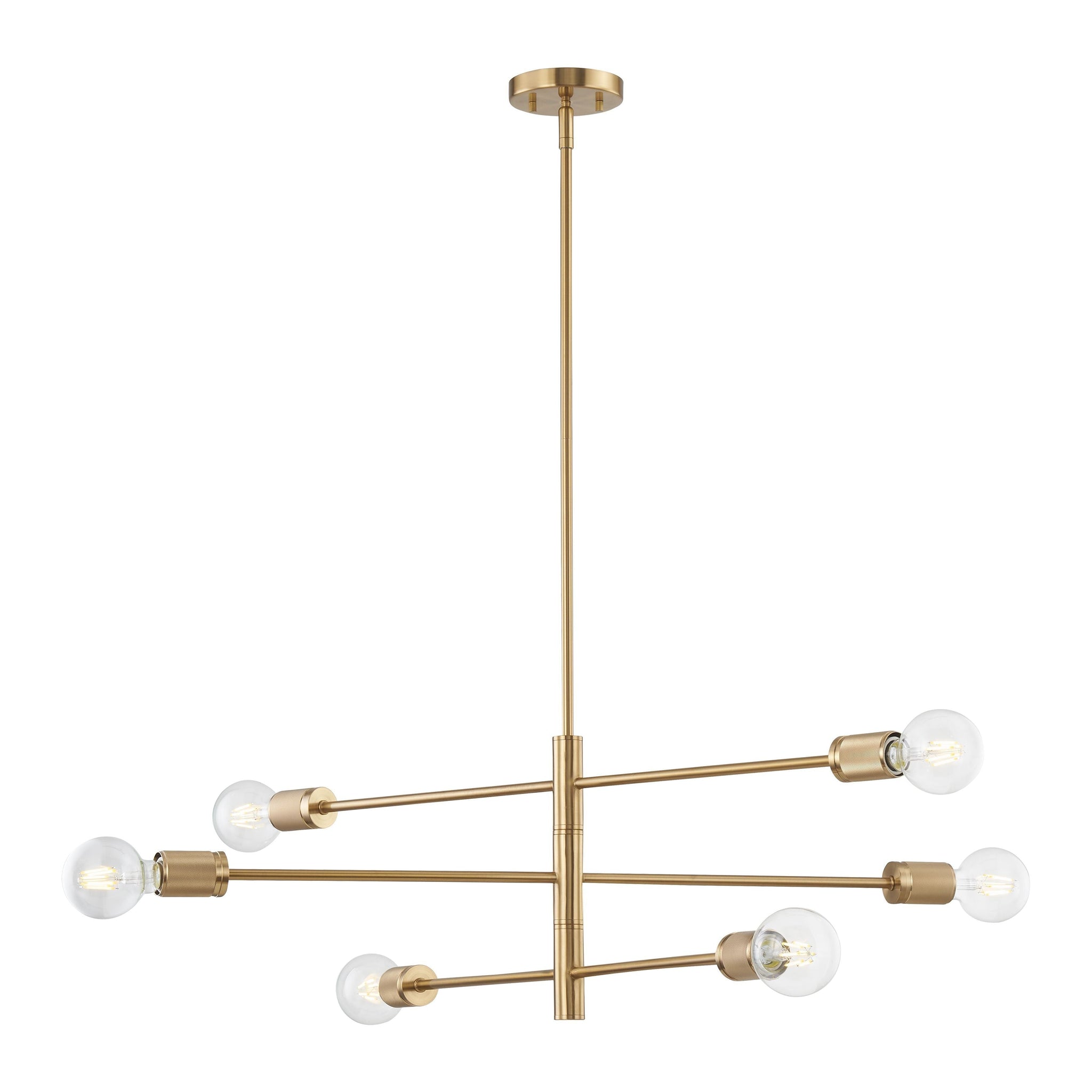 Module 34" Wide 6-Light Chandelier