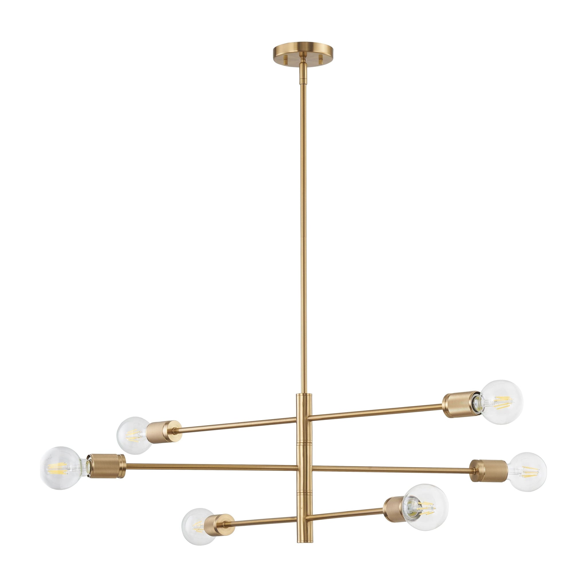 Module 34" Wide 6-Light Chandelier