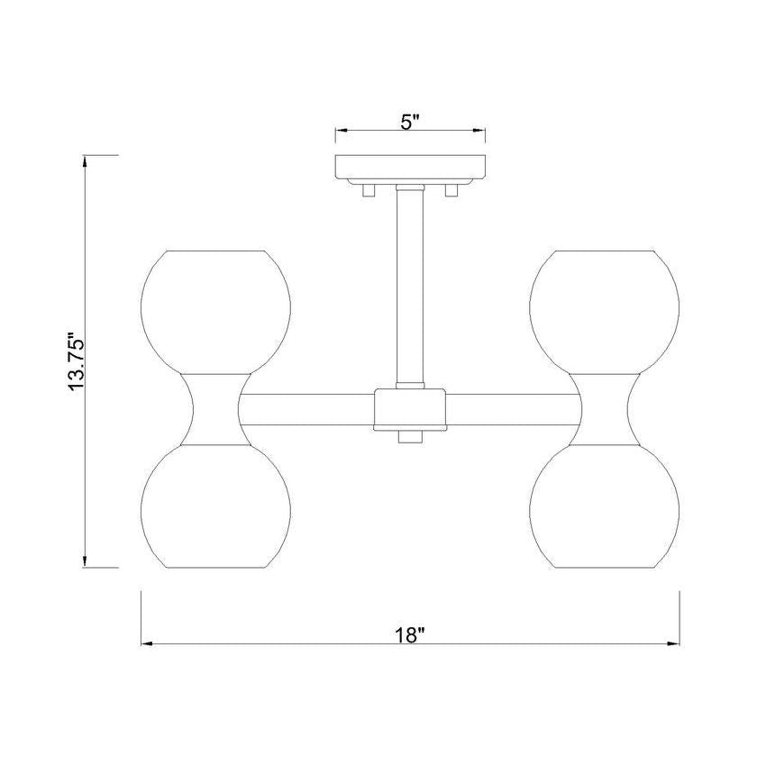 Artemis 6-Light Semi Flush