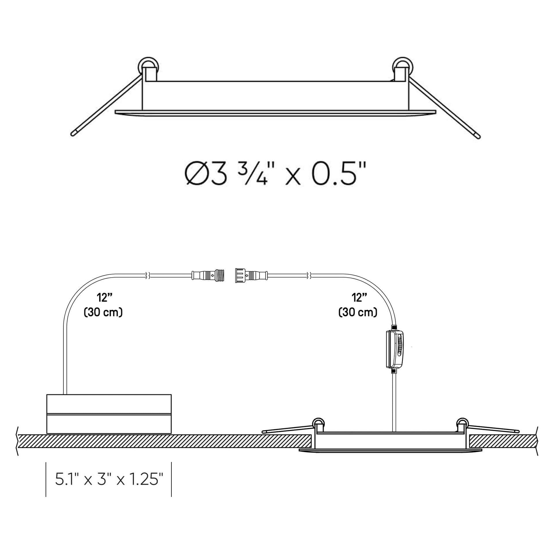 Excel 3" Round CCT LED Recessed Panel Light