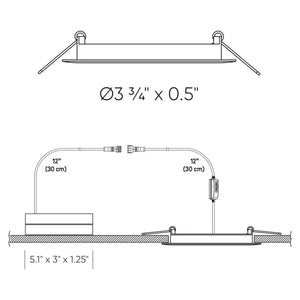 Excel 3" Round CCT LED Recessed Panel Light