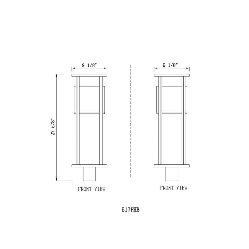 Luca 1-Light 27.75" Outdoor Post Mount Fixture